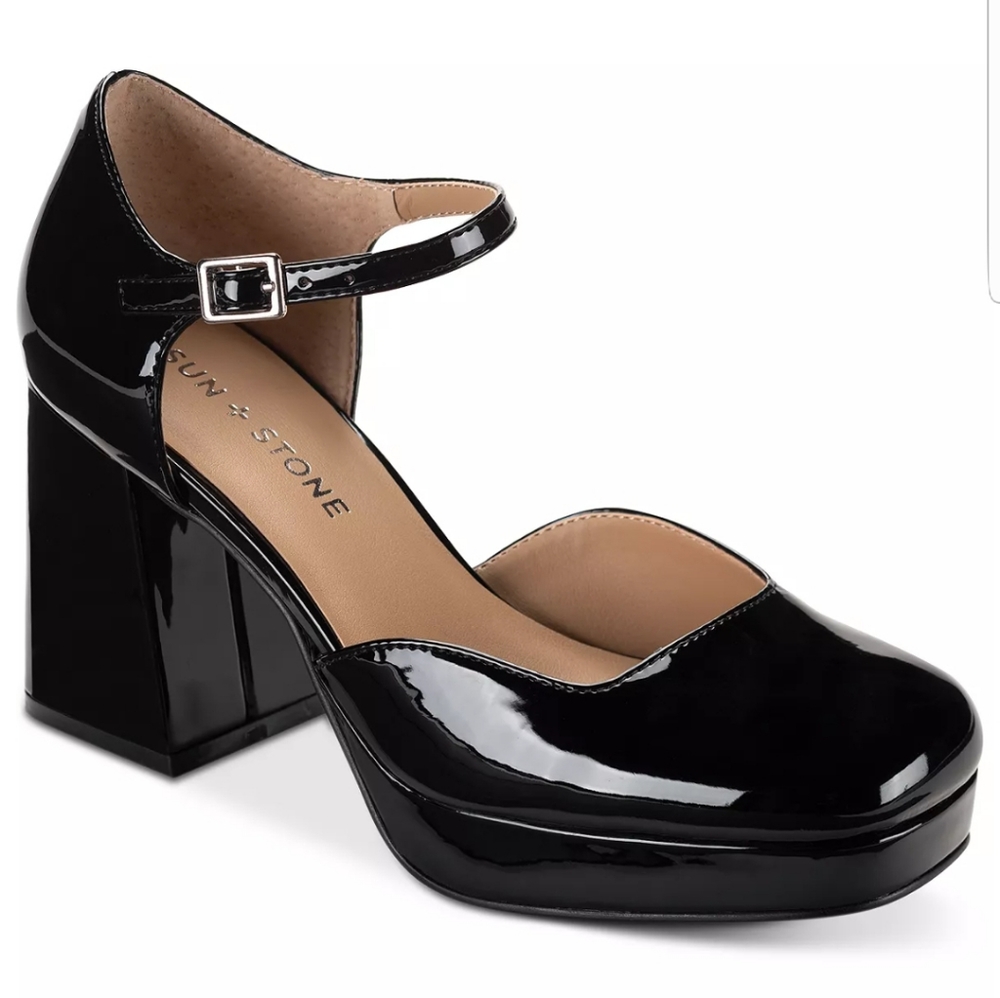 Brand New Sun + Stone * Vienna* Two-Piece Platform Pumps. New with Box